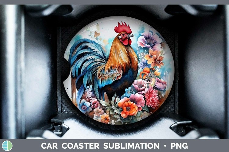 Chicken Car Coaster | Sublimation Coaster Designs