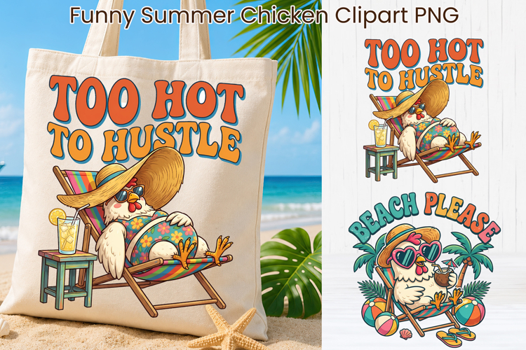 Funny Summer Chicken Clipart | Sarcastic Quotes Chicken PNG