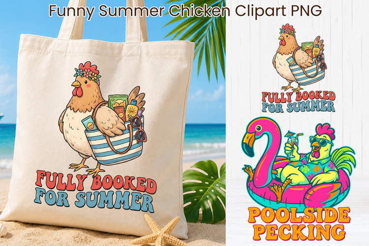 Funny Summer Chicken Clipart | Sarcastic Quotes Chicken PNG