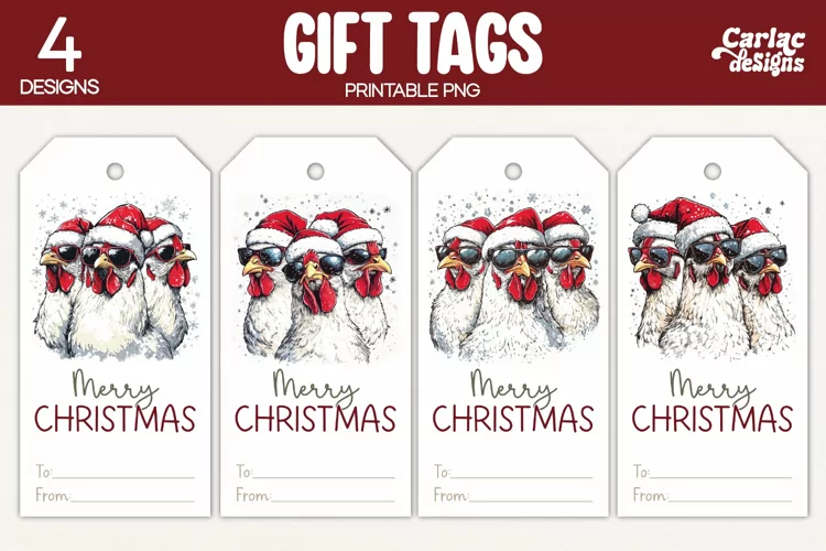 Christmas Gift Tags, Merry Christmas Printable Tags