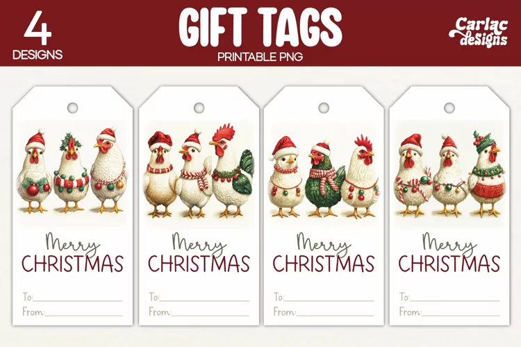 Christmas Gift Tags, Merry Christmas Printable Tags