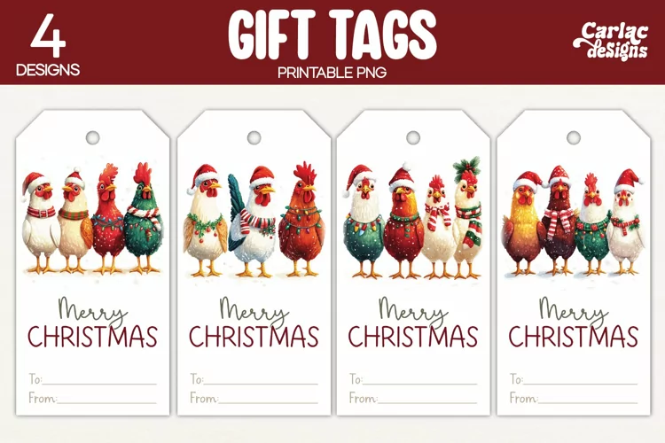 Christmas Gift Tags, Merry Christmas Printable Tags