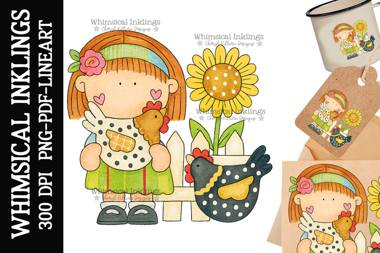 Chicken Sally Sublimation Clipart
