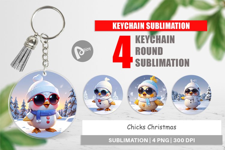 Keychain Chicks Christmas