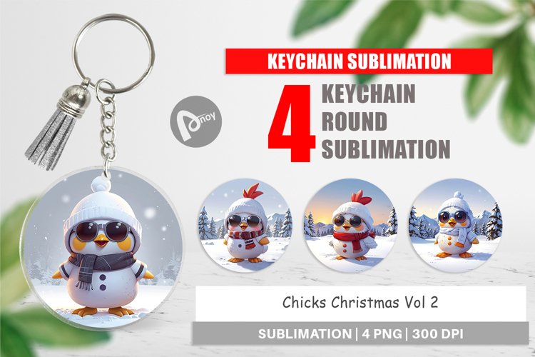 Keychain Chicks Christmas