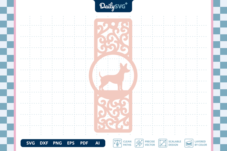 Dog Decorative Bookmark Papercut