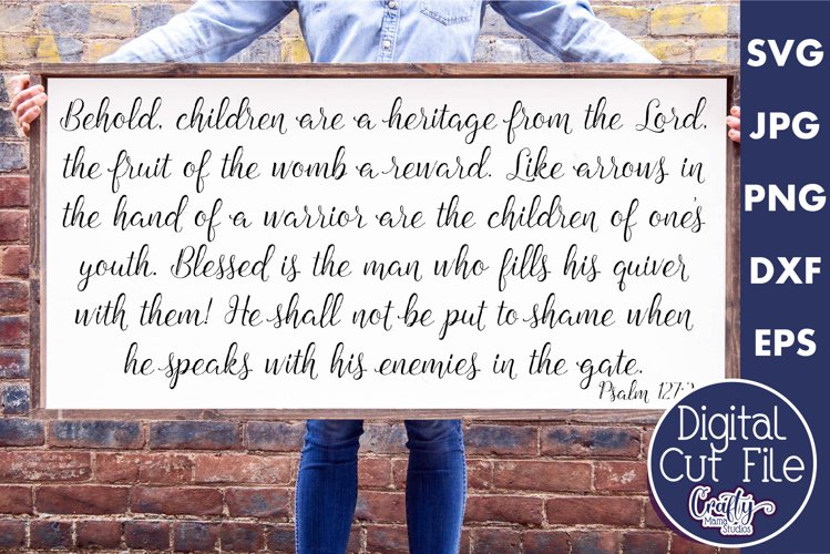 Children Are A Heritage Christian Farmhouse Home Sign Svg example image 1