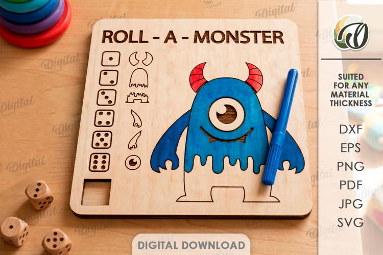 Kids Coloring Game Laser Cut. Educational Game SVG