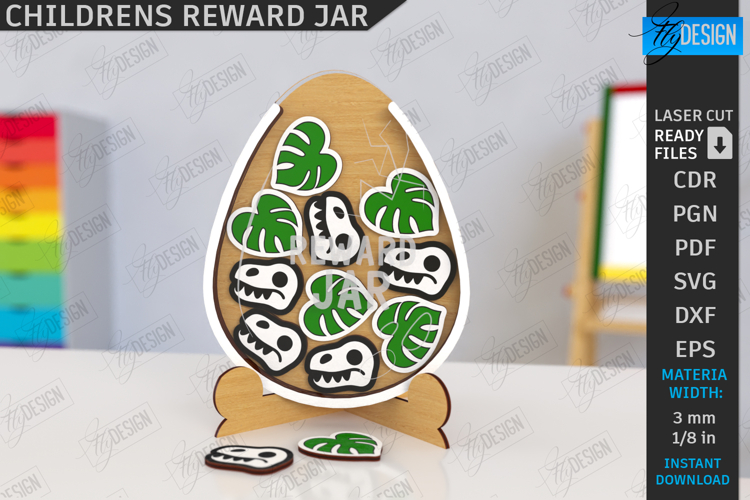 Children’s Reward Jar Laser Cut |Good Behavior Jar| Kids SVG
