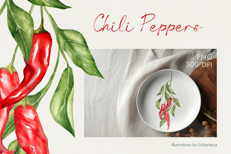 Hand-Drawn Red Chili Peppers Clip Art