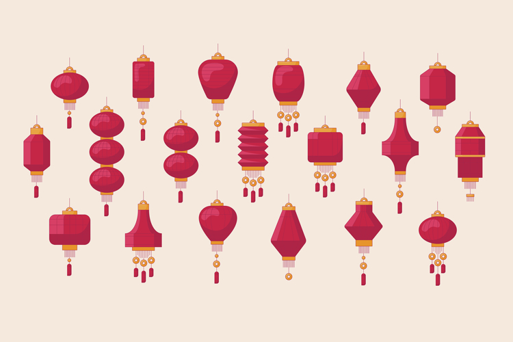 Chinese Lantern Lunar New Year Vectors