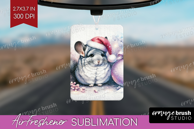 Chinchilla Pastel Christmas Air Freshener PNG Coquette Xmas