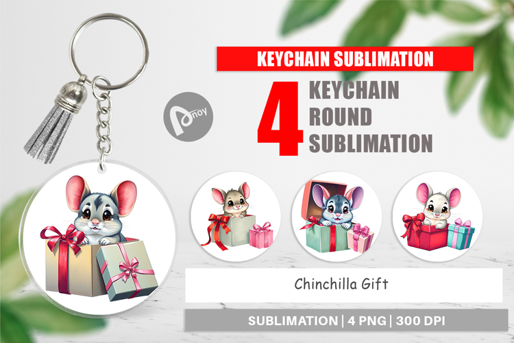 Keychain Chinchilla Gift