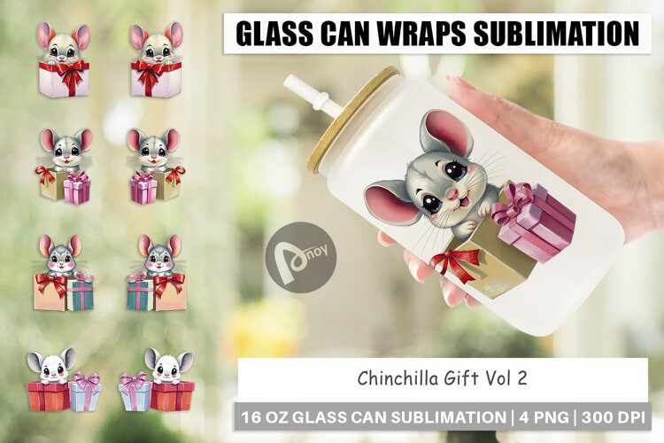 Glass Can Chinchilla Gift example image 1