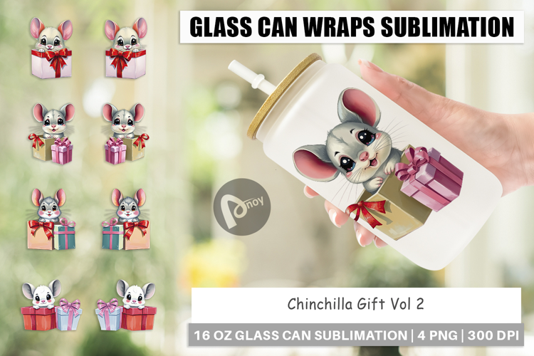 Glass Can Chinchilla Gift