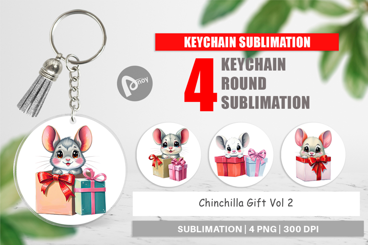 Keychain Chinchilla Gift