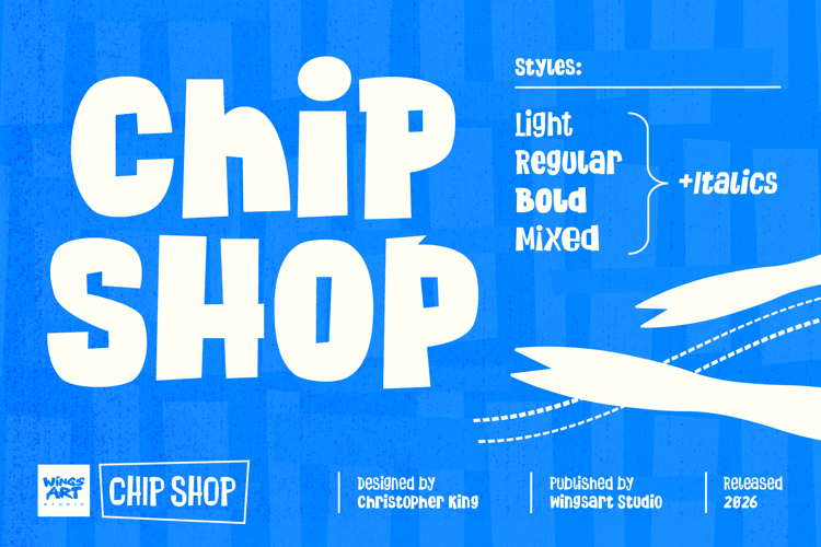 Chip Shop - A Straight Cut Poster Font