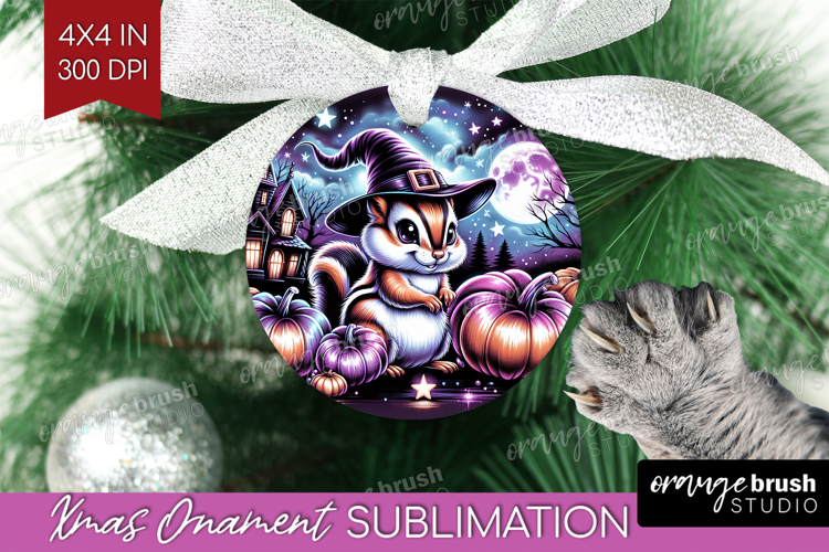 Chipmunk Halloween Ornament PNG Cute Animal PNG Sublimation