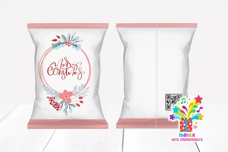 Merry Christmas Chip Bag Design #10 - Printable file