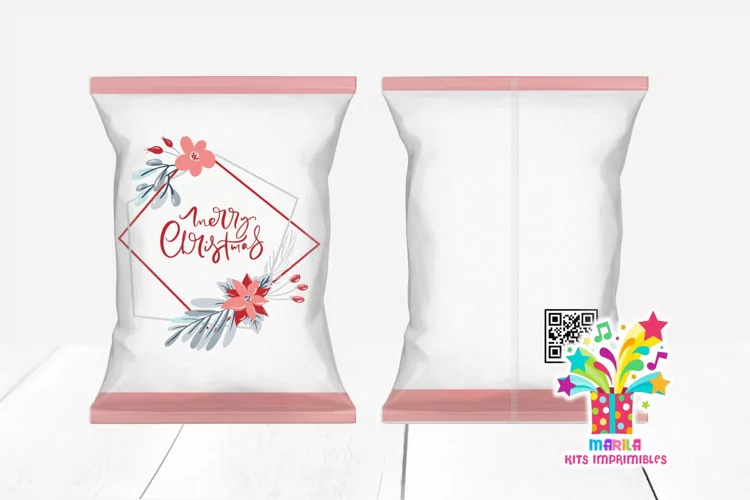 Merry Christmas Chip Bag Design #11 - Printable file
