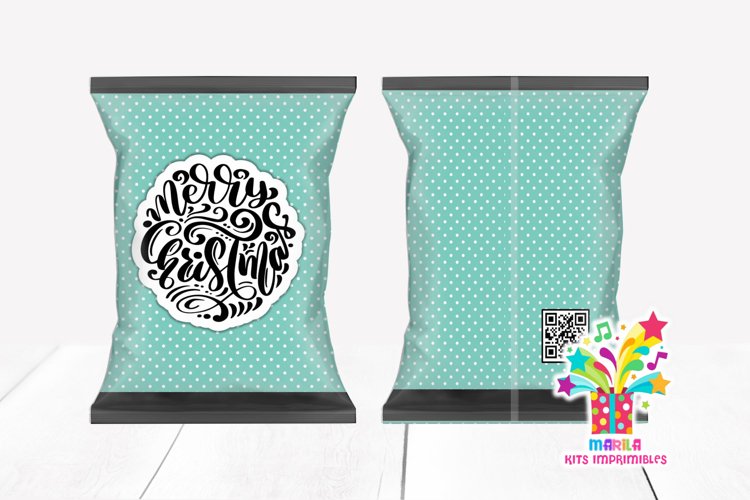 Merry Christmas Chip Bag Design #2 - Printable file example image 1