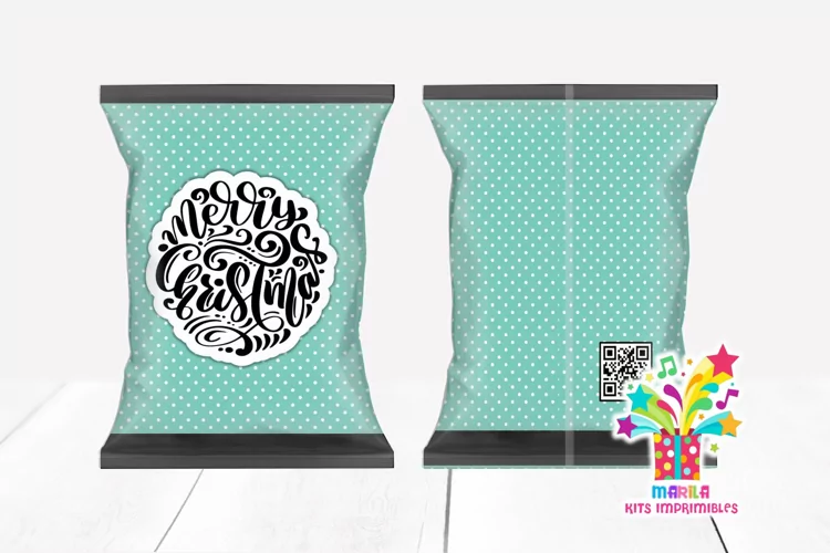 Merry Christmas Chip Bag Design #2 - Printable file