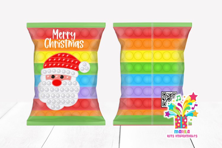 Merry Christmas Chip Bag Design #24 / Santa pop it chip bag example image 1