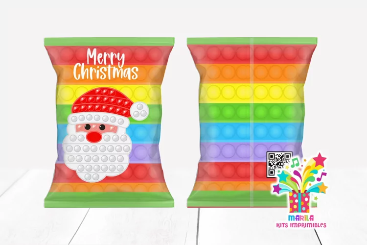 Merry Christmas Chip Bag Design #24 / Santa pop it chip bag