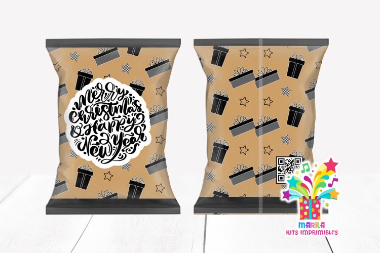 Merry Christmas Chip Bag Design #6 example image 1