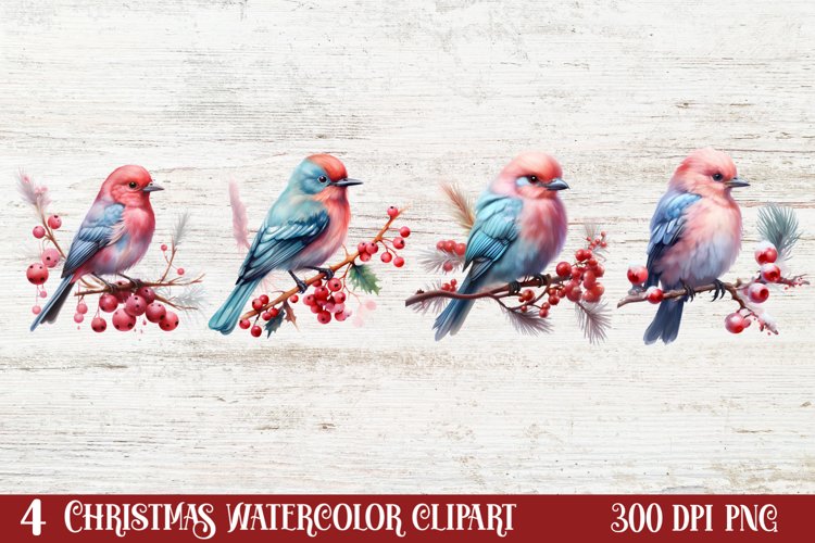 Christmas Birds Clipart , Christmas Birds Clipart