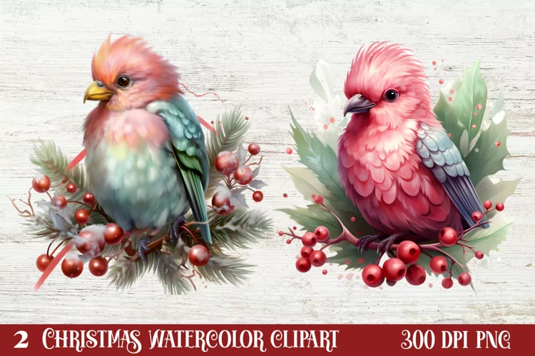 Christmas Birds Clipart , Christmas Birds Clipart