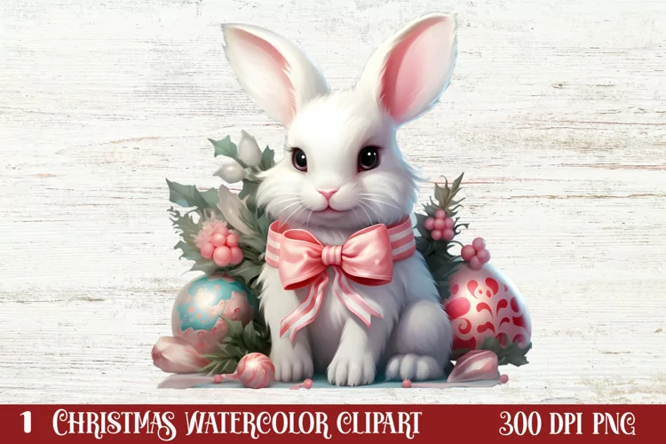 Chirstmas Bunnies Clipart , Chirstmas Bunnies Clipart,