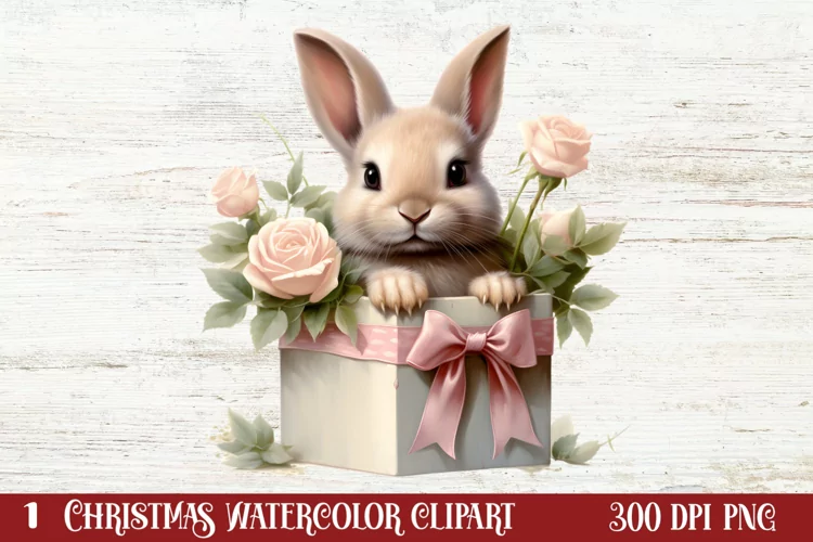 Chirstmas Bunnies Clipart , Chirstmas Bunnies Clipart,