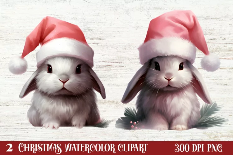 Chirstmas Bunnies Clipart , Chirstmas Bunnies Clipart,