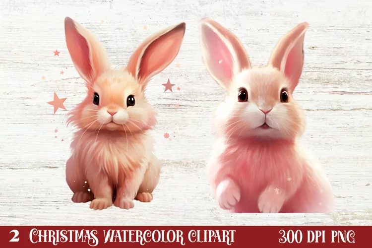 Chirstmas Bunnies Clipart , Chirstmas Bunnies Clipart,