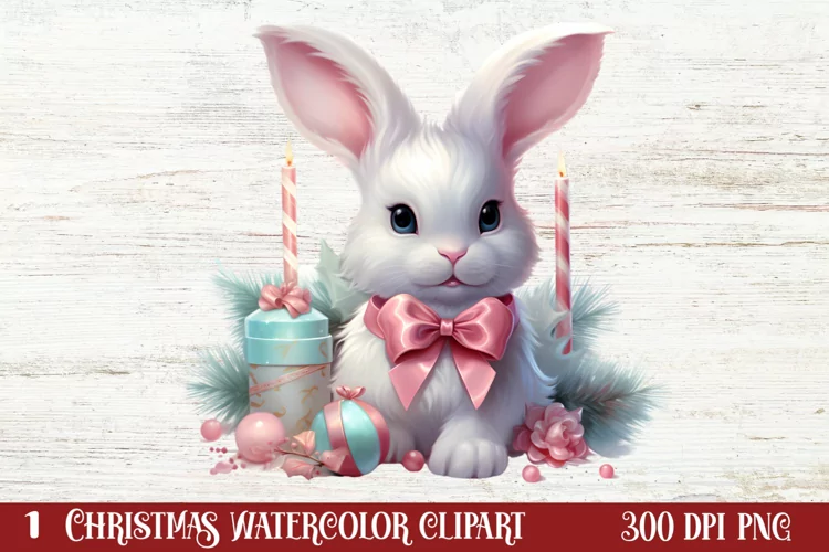 Chirstmas Bunnies Clipart , Chirstmas Bunnies Clipart,