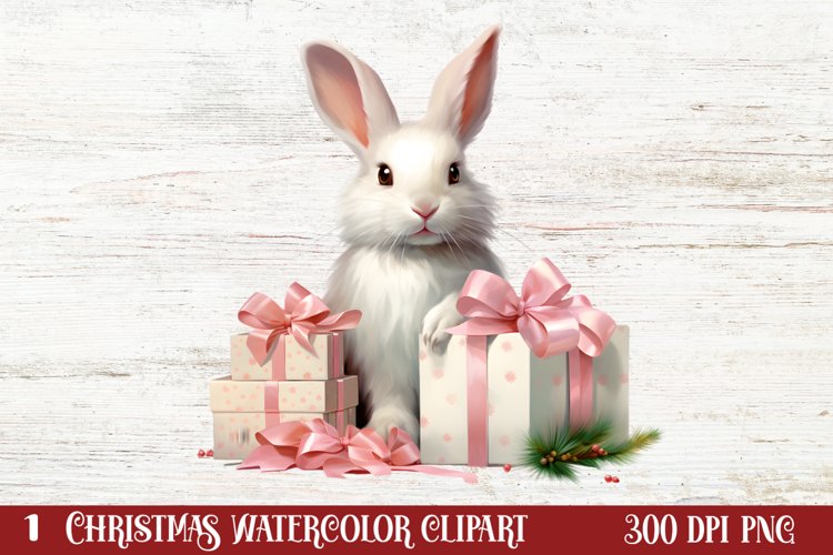 Chirstmas Bunnies Clipart , Chirstmas Bunnies Clipart,