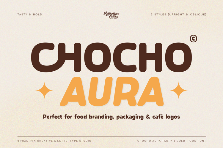 Chocho Aura Tasty Bold Food Font