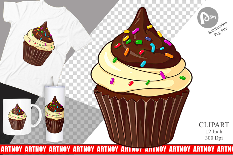 Chocolate Cupcake Clipart