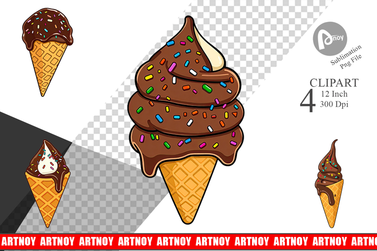 Dipped Ice Cream Clipart