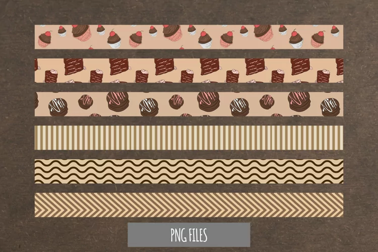 Chocolate Food with Vintage Color Seamless Pattern Stripe