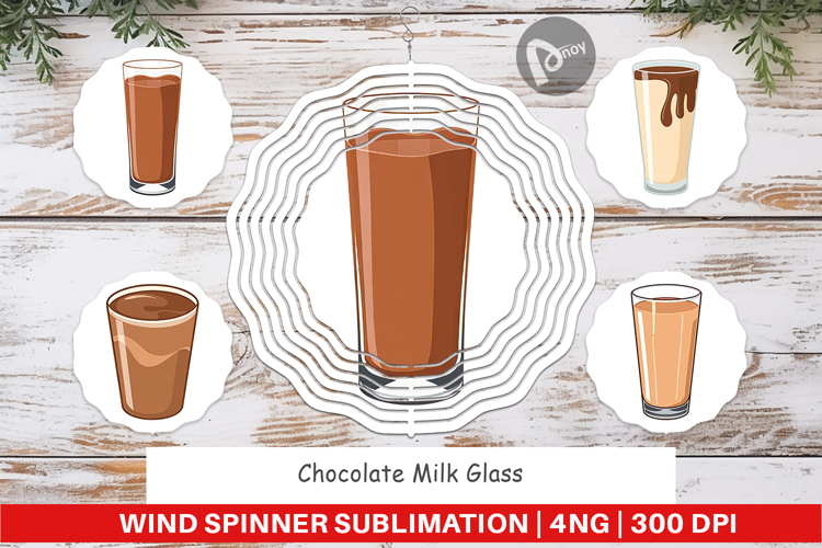 Wind Spinner Chocolate Milk Glass