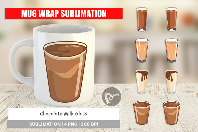 Mug Wrap Chocolate Milk Glass