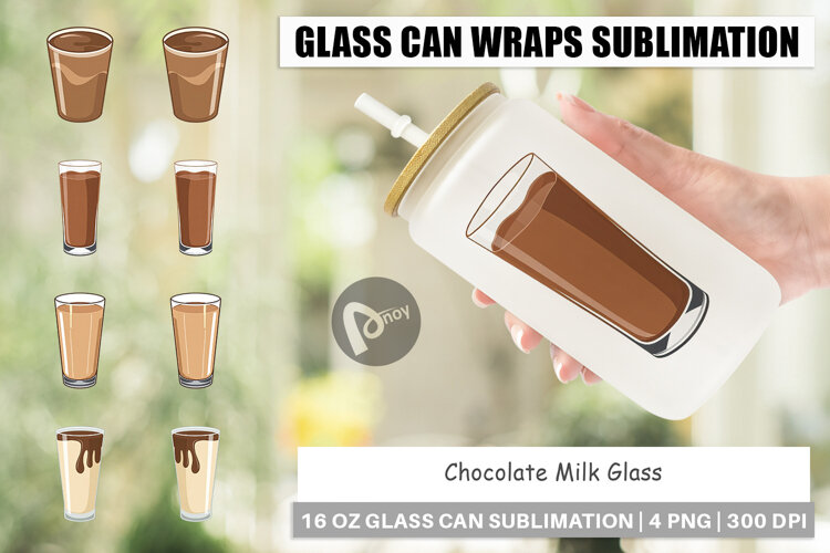 Glass Can Chocolate Milk Glass example image 1