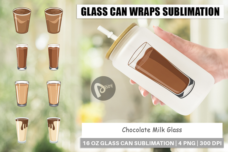 Glass Can Chocolate Milk Glass