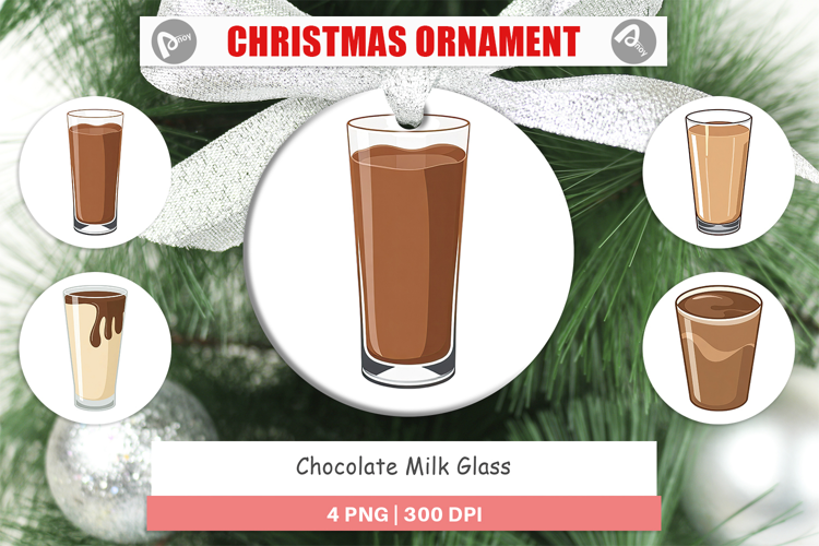 Ornament Chocolate Milk Glass