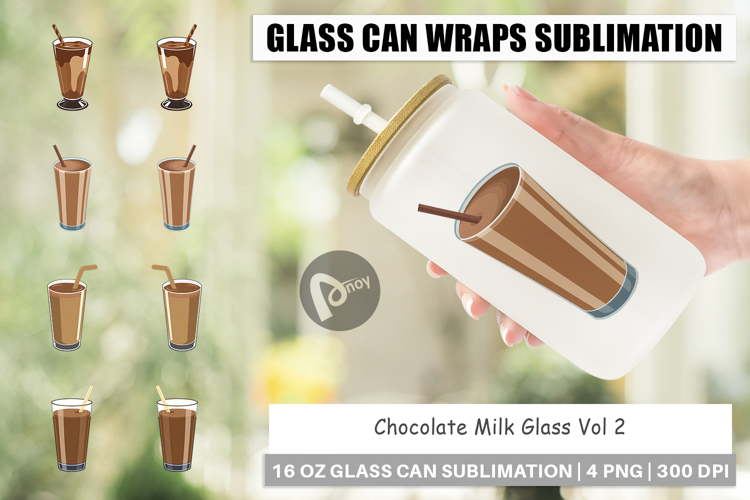 Glass Can Chocolate Milk Glass