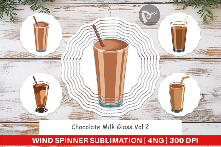 Wind Spinner Chocolate Milk Glass example image 1