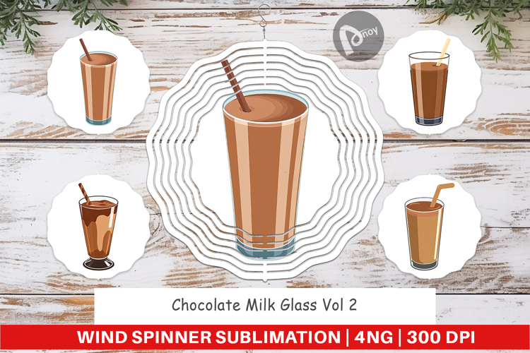 Wind Spinner Chocolate Milk Glass