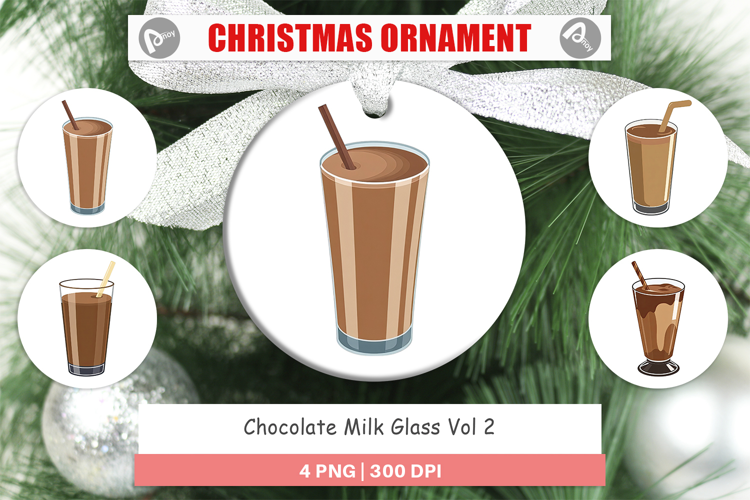 Ornament Chocolate Milk Glass